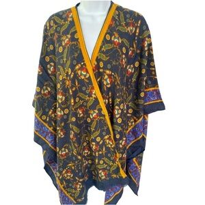 Accessory Street Wrap - 44x62 blue , gold gray , polyester rayon